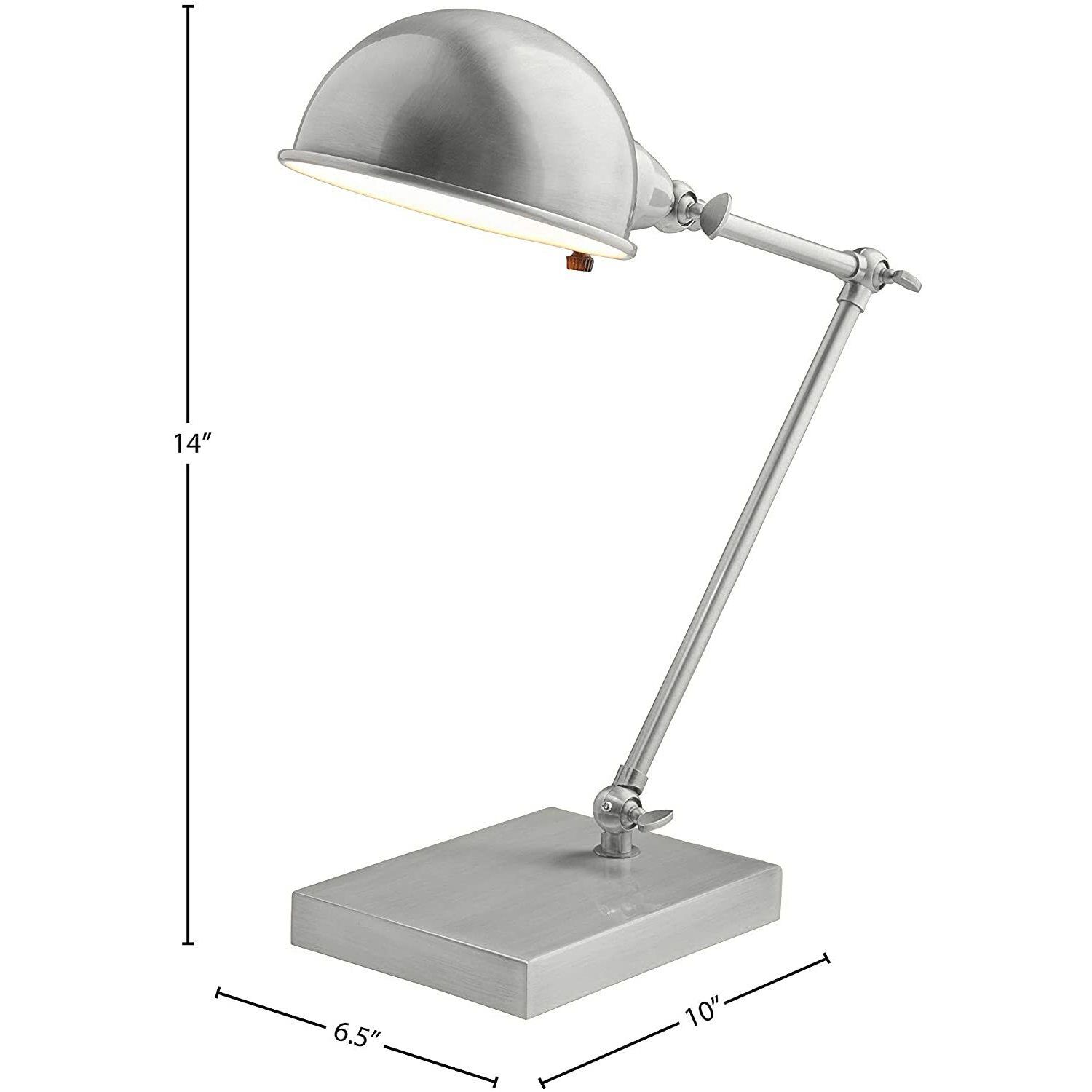 Sophia 17 inch 40 watt Brushed Steel Desk Lamp Portable Light