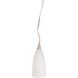 Stupa 1 Light 4 inch Satin Nickel with White Mini Pendant Ceiling Light