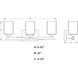 Robey 3 Light 23 inch Polished Nickel Bathroom Vanity Wall Light