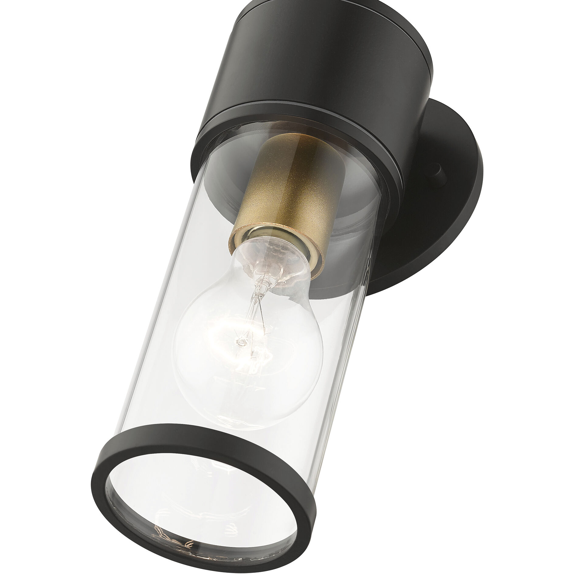 Atlantic 1 Light 4.5 inch Bronze with Antique Gold Finish Accents ADA Outdoor Small ADA Wall Lantern Wall Light