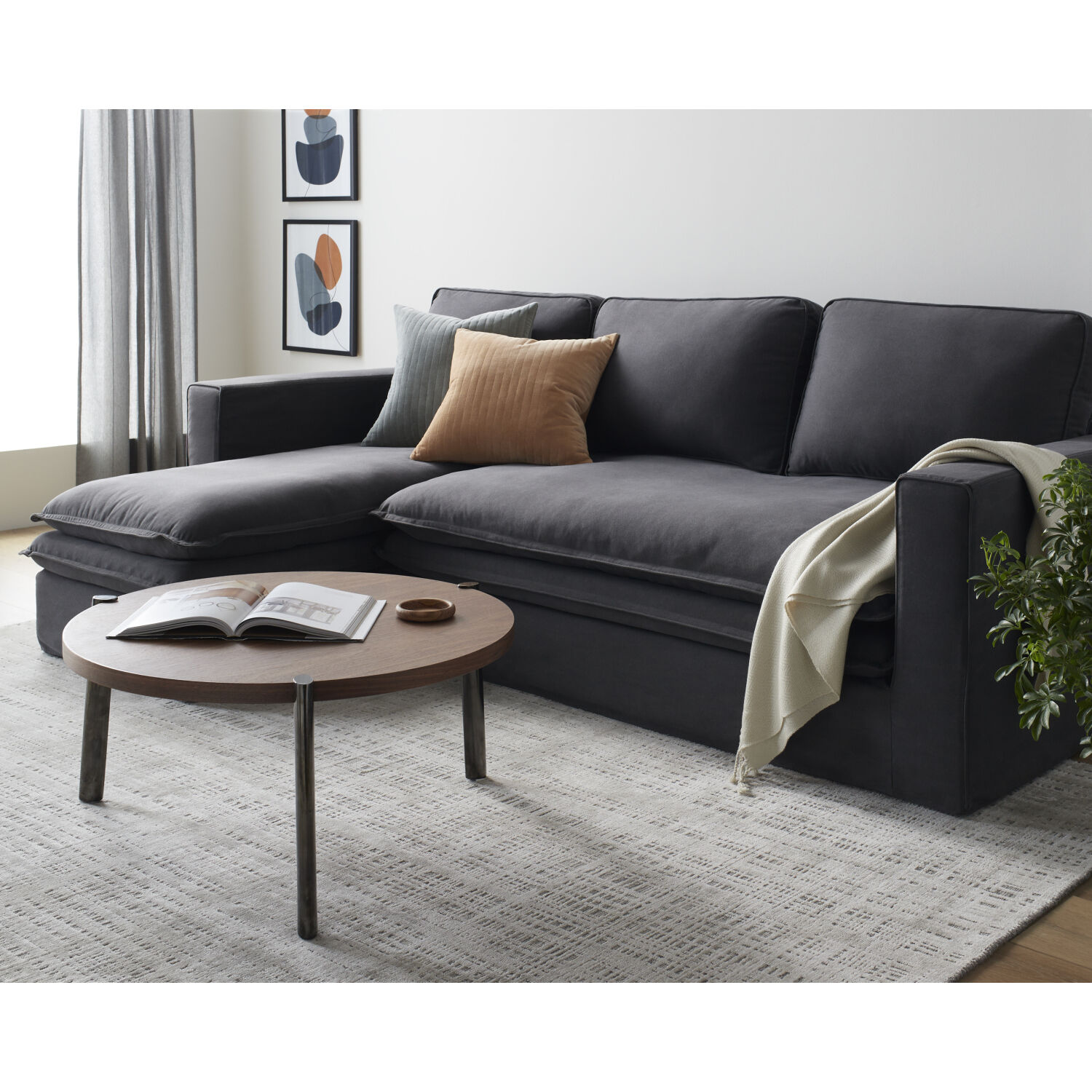 Davis Charcoal Sofa