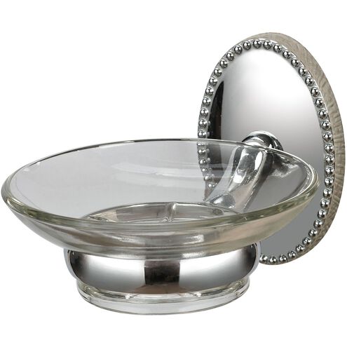 Bathroom Chrome with Clear Soap Dish Holder