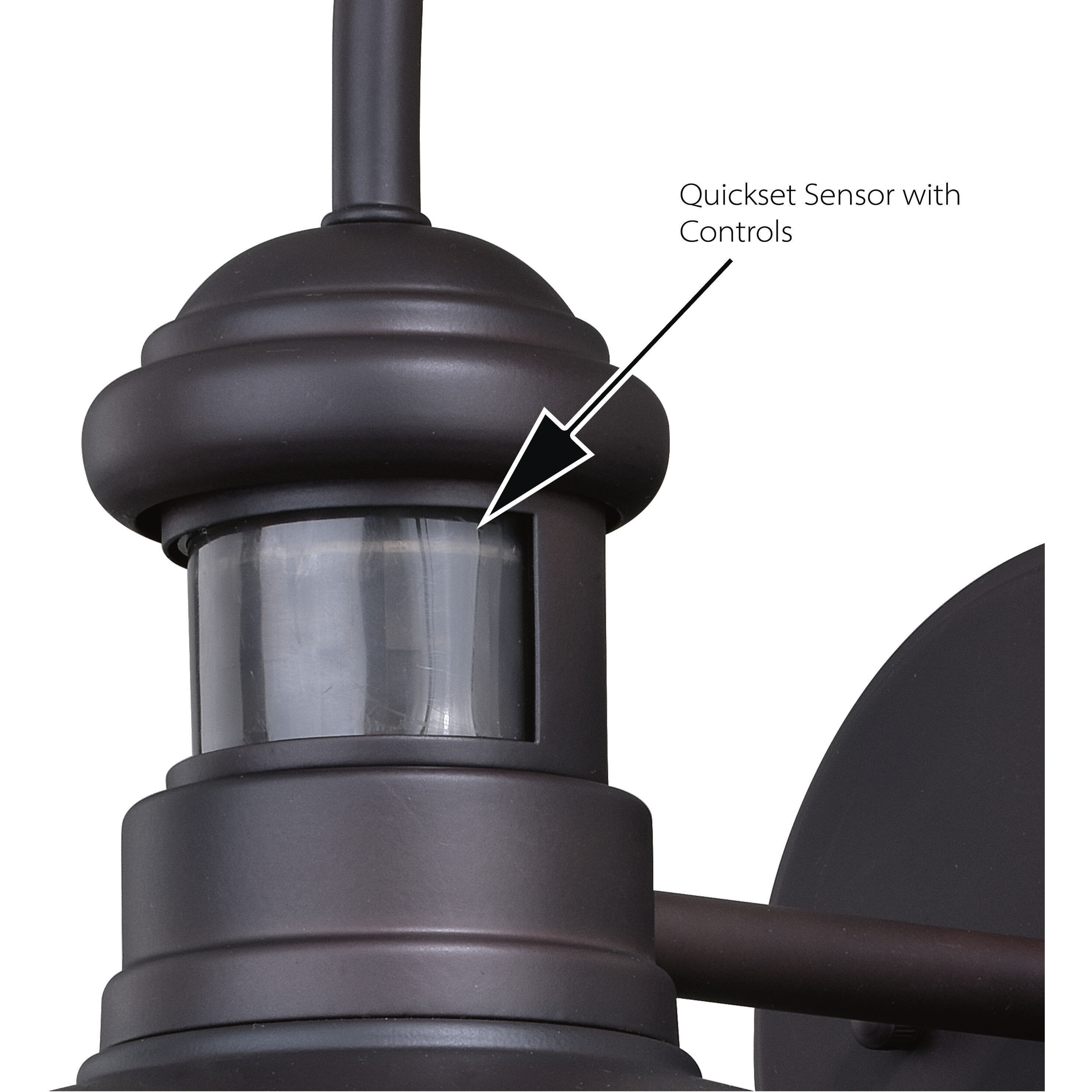 Franklin Oil Burnished Bronze and Light Gold Outdoor Motion Sensor, Dualux