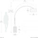 Tambo 92 inch 14 watt Black Nickel and Dark Walnut Arc Floor Lamp Portable Light