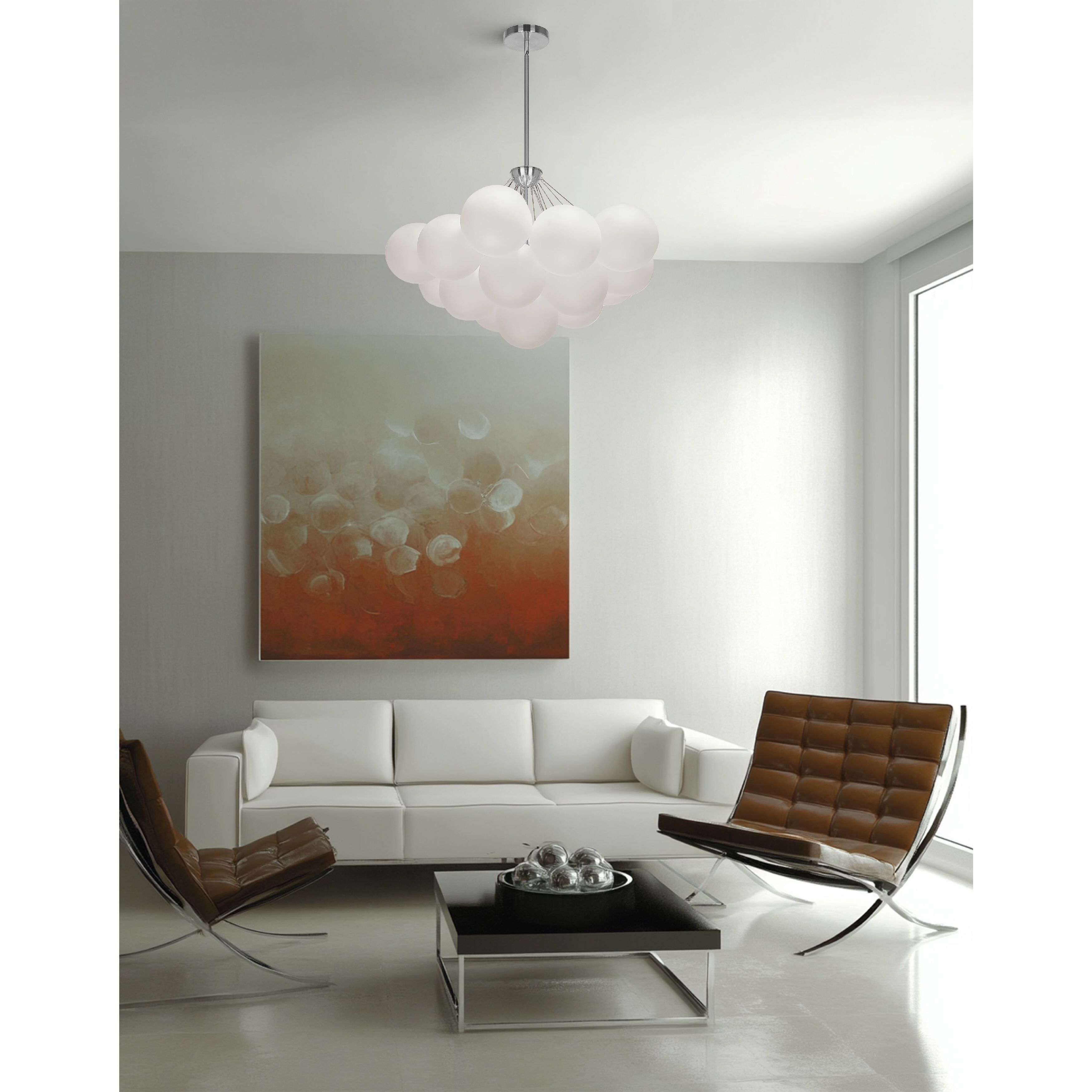 Miles LED 27 inch Polished Chrome Chandelier Ceiling Light