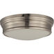 Fairmont 3 Light 16 inch Natural Aged Brass Flush Mount Ceiling Light