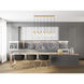 Aimie Linear Chandelier Ceiling Light in Modern Gold