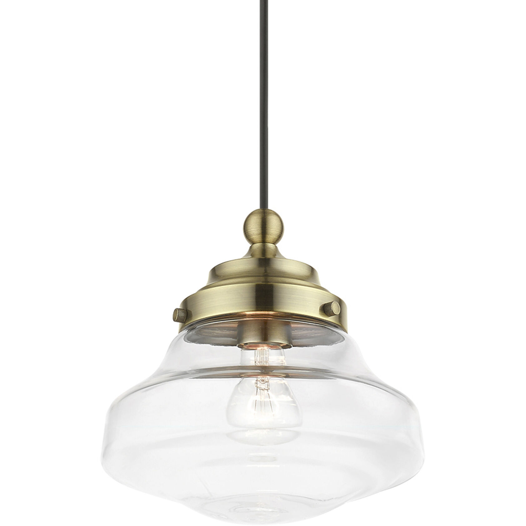 Avondale 1 Light 9 inch Antique Brass Mini Pendant Ceiling Light