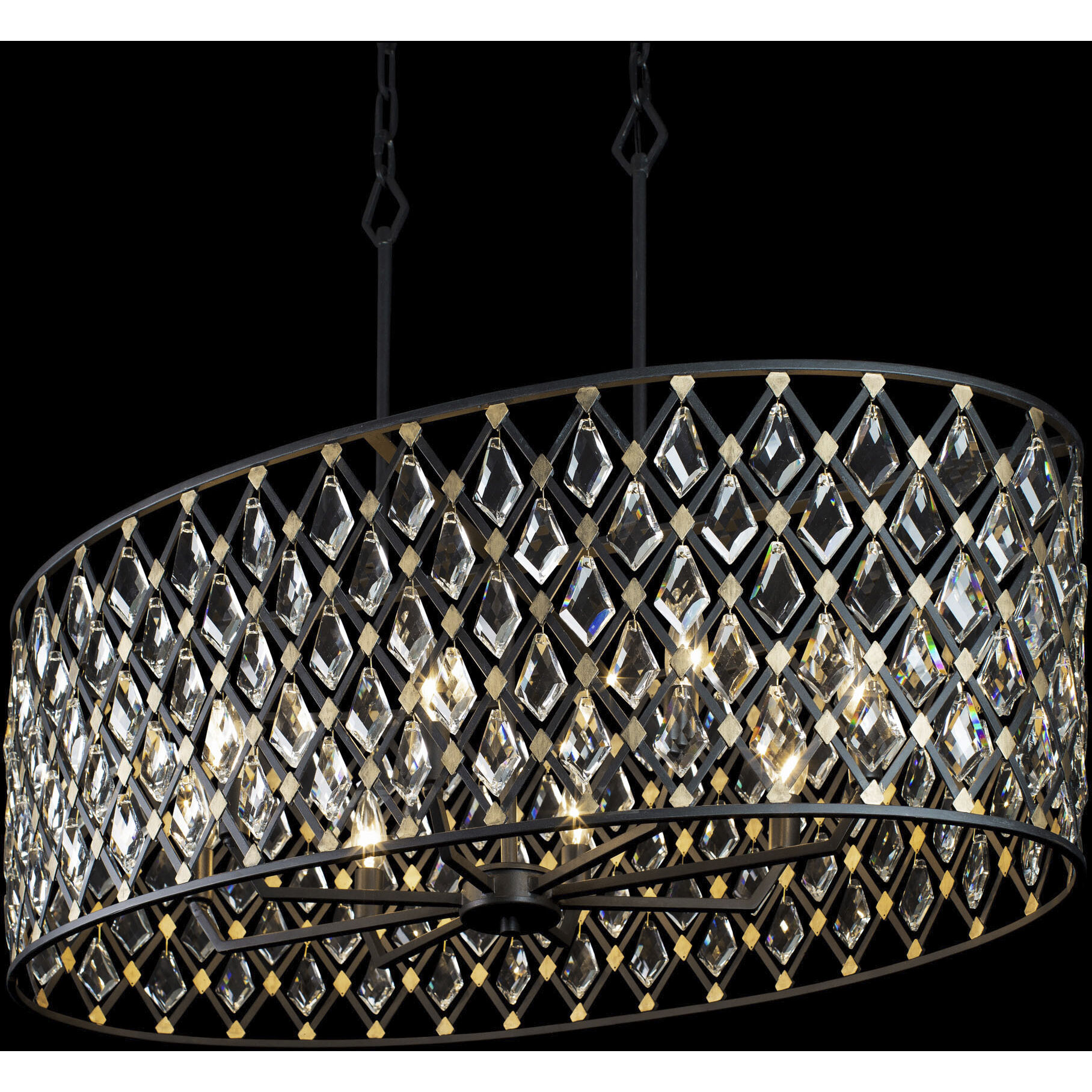 Windsor 8 Light 36 inch Carbon/Havana Gold Pendant Ceiling Light