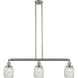 Franklin Restoration Colton 3 Light 38 inch Brushed Satin Nickel Island Light Ceiling Light, Franklin Restoration