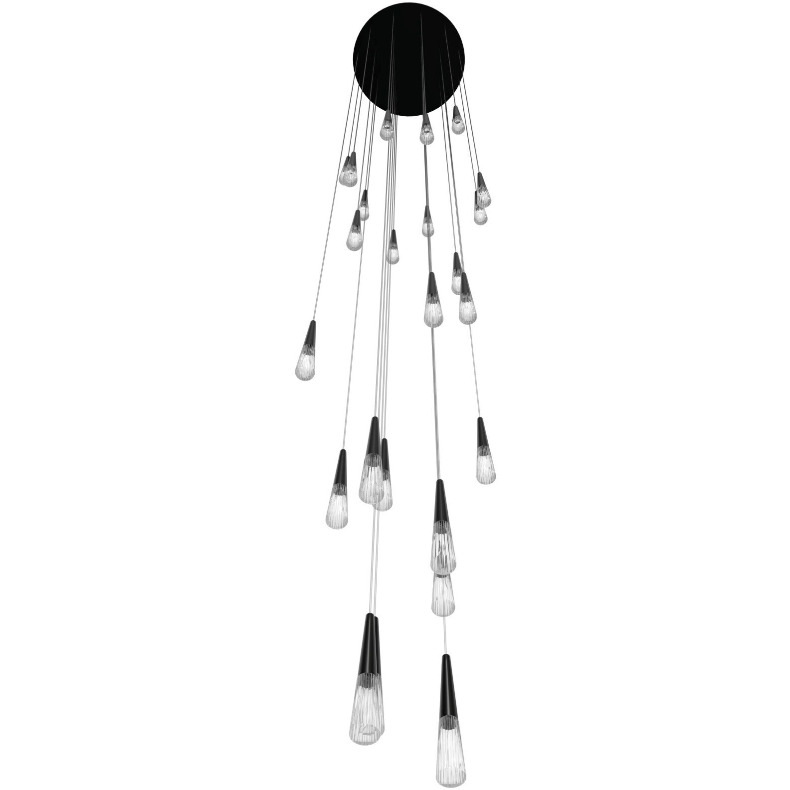 Encino LED 30 inch Gun Metal Multi Port Pendant Ceiling Light