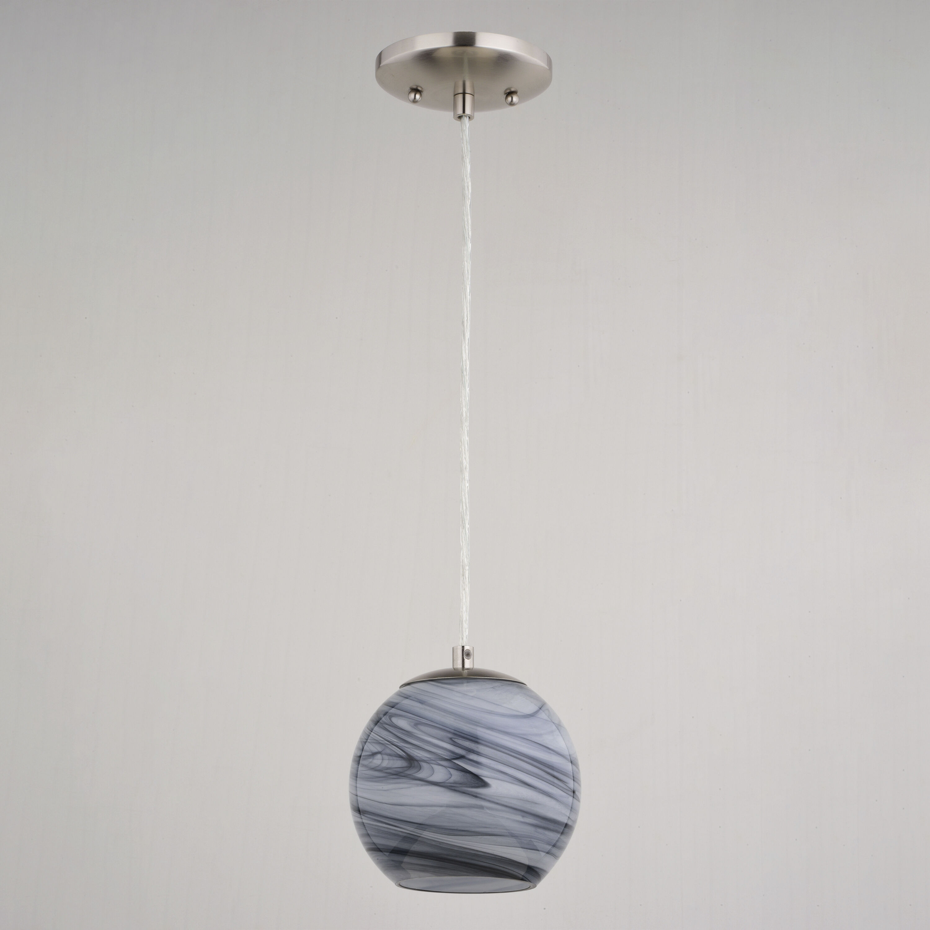 Milano LED 6.25 inch Satin Nickel Mini Pendant Ceiling Light