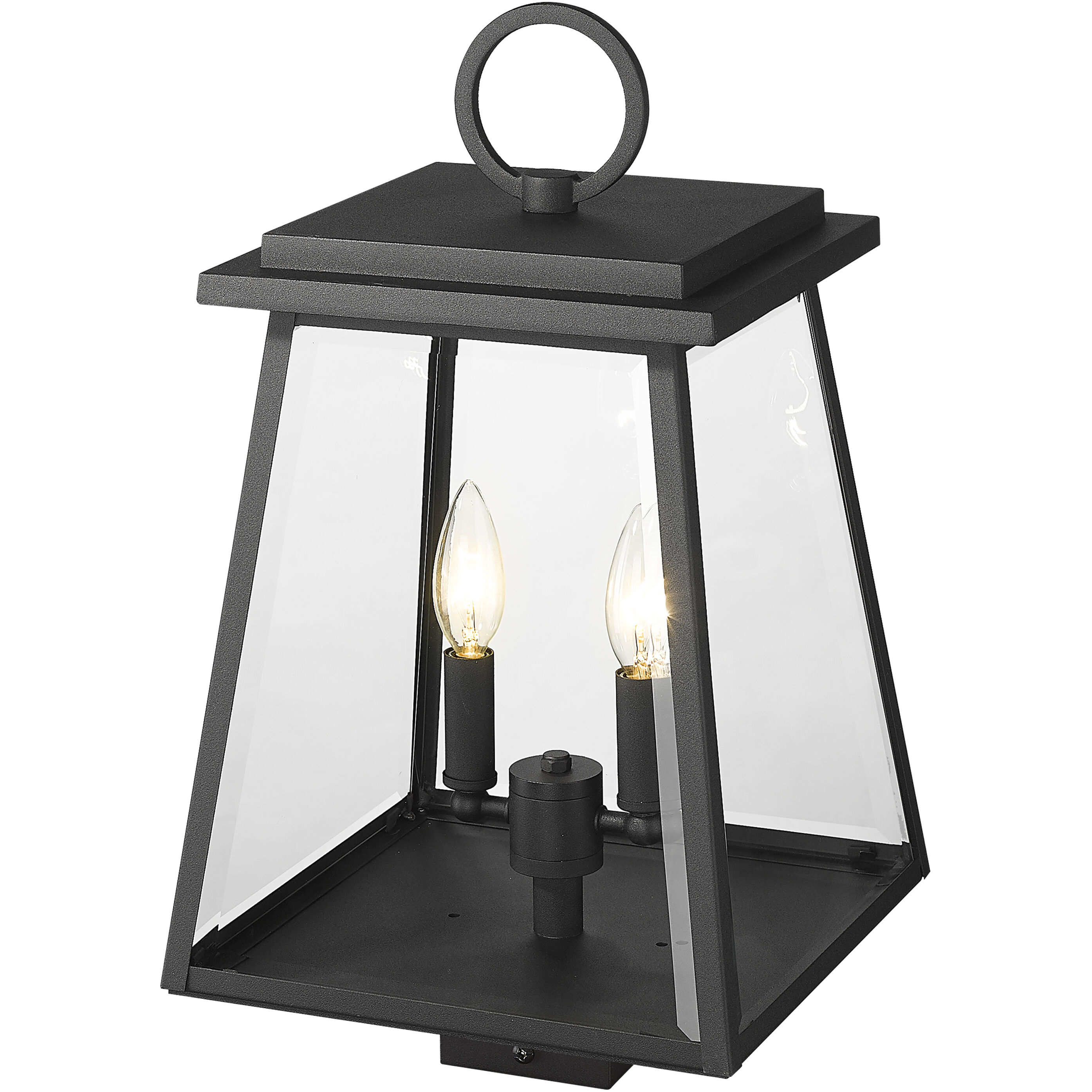 Broughton 2 Light 18.5 inch Black Outdoor Post Mount Fixture