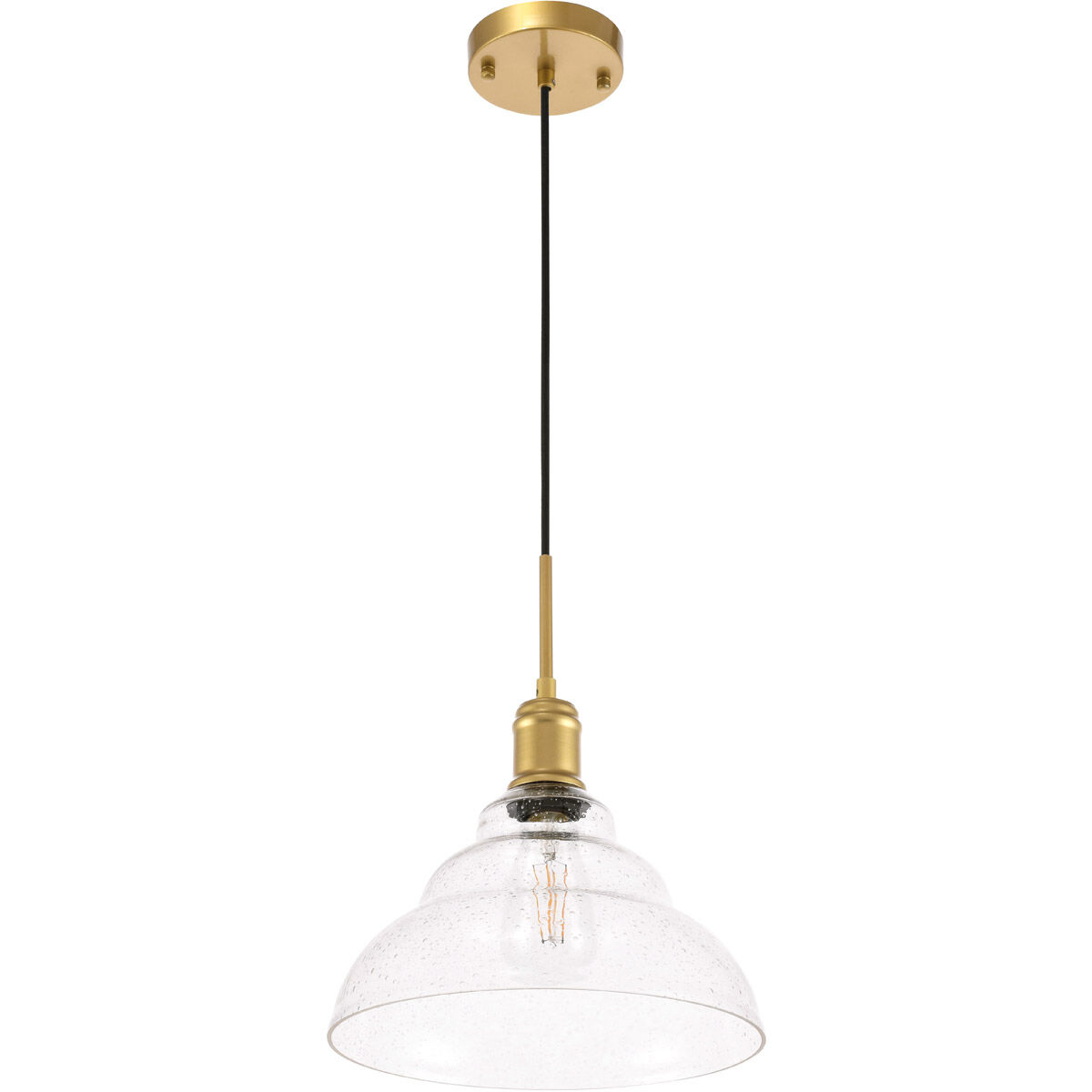 Gil 1 Light 11 inch Brass Pendant Ceiling Light