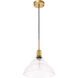 Gil 1 Light 11 inch Brass Pendant Ceiling Light