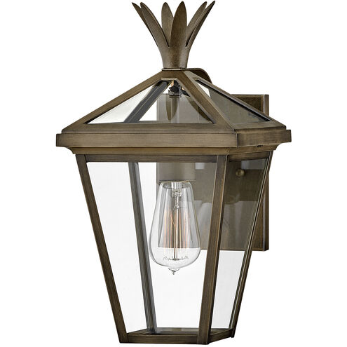 Palma Outdoor Wall Mount Lantern in Burnished Bronze