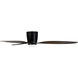 Ventiara 52 inch Coal with Distressed Koa Blades Flush Mount Indoor/Outdoor Ceiling Fan