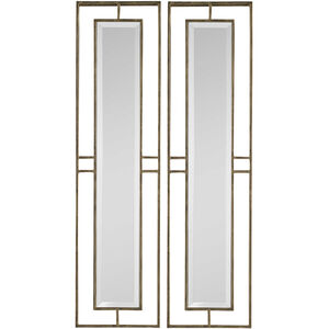 Rutledge 30 X 8 inch Antiqued Gold Wall Mirrors, Set of 2