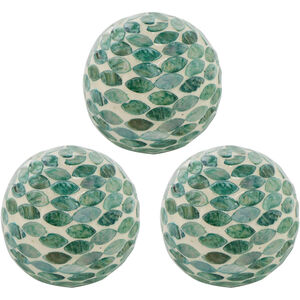 Capiz Green Decorative Ball, Set of 3
