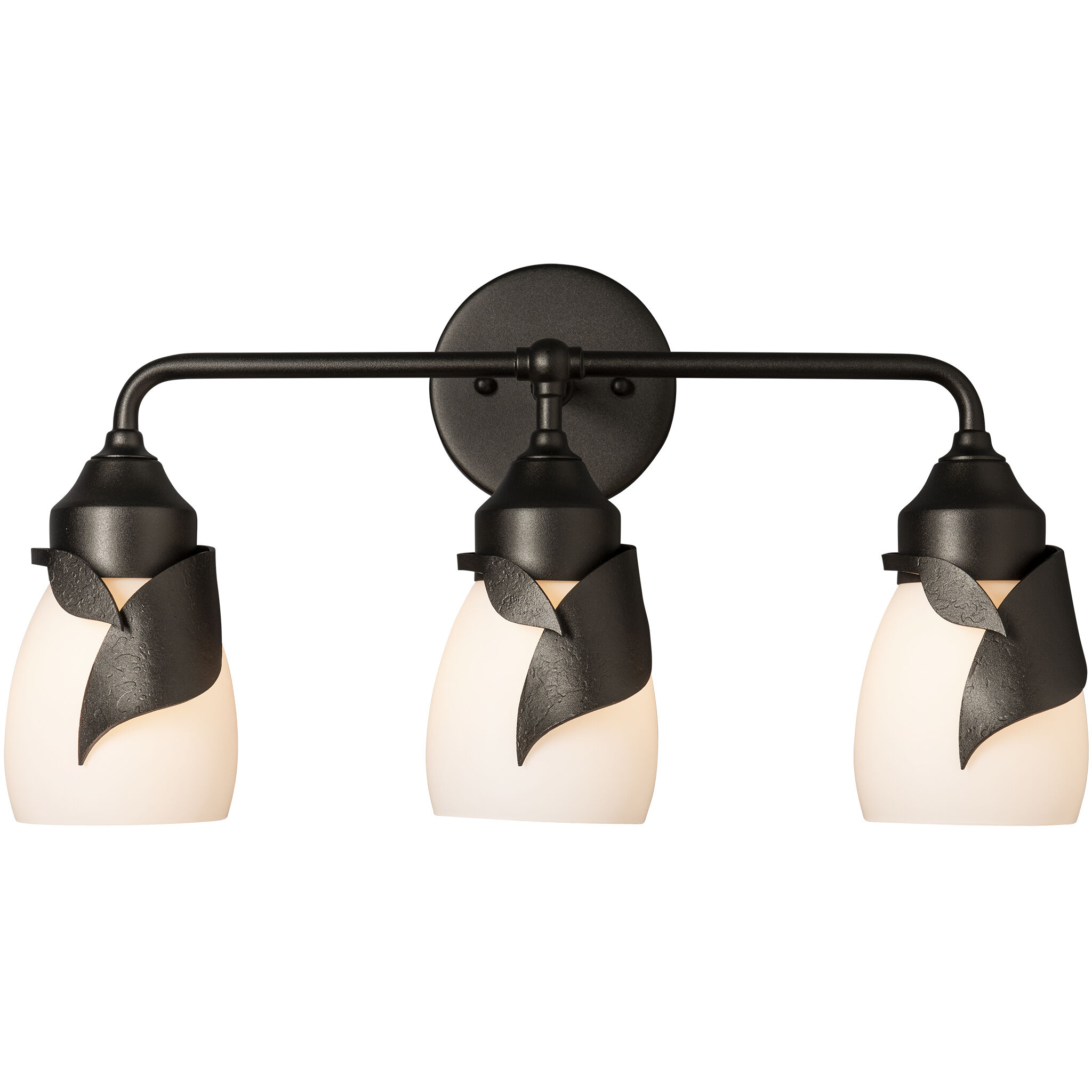 Lapas 3 Light 20.3 inch Oil Rubbed Bronze Bath Sconce Wall Light in Opal