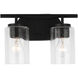 Oslo 2 Light 12.5 inch Midnight Black Wall Bath Fixture Wall Light