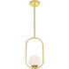 Celeste LED 8 inch Medallion Gold Down Mini Pendant Ceiling Light