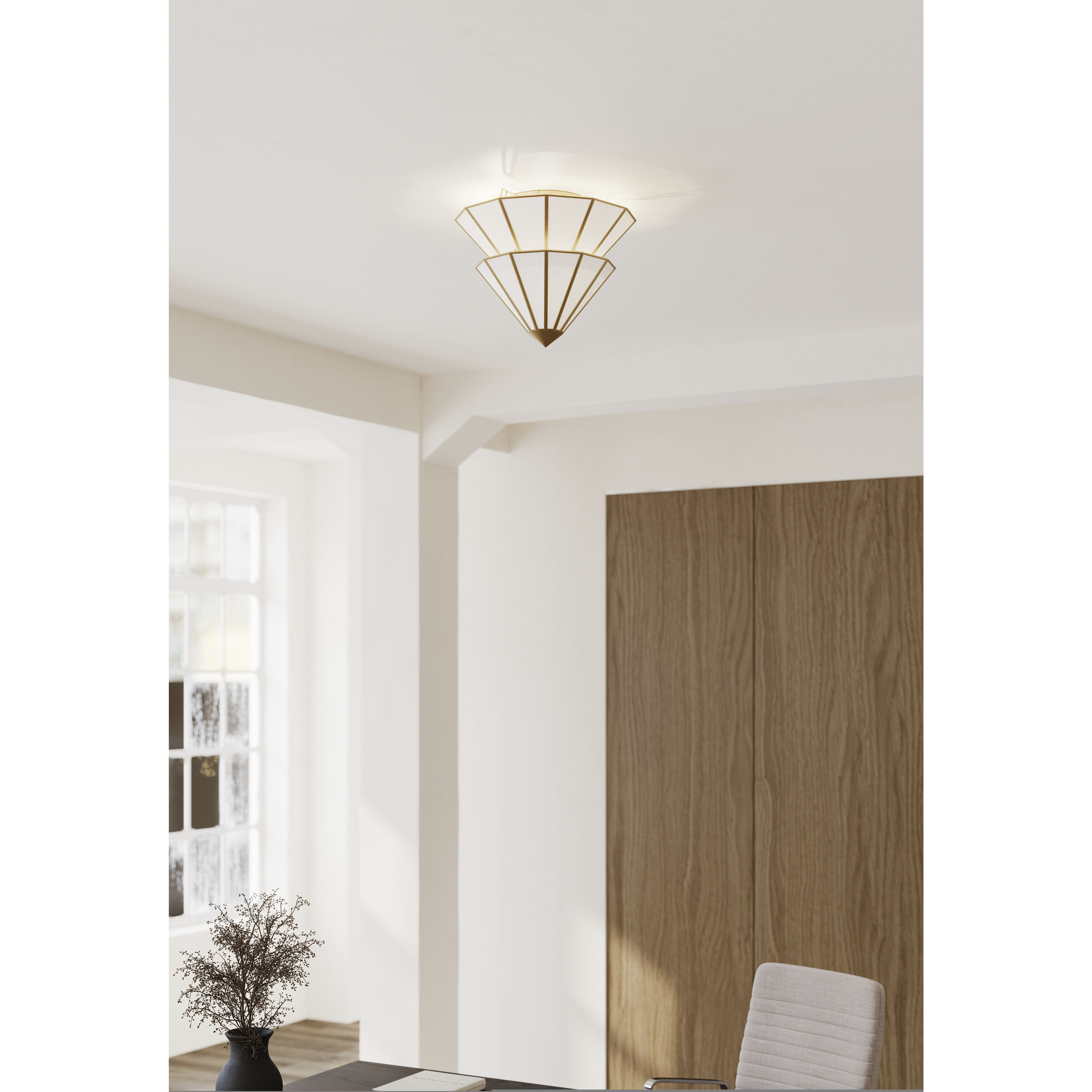 Jaxen 3 Light 17.75 inch Legacy Brass Semi-Flush Mount Ceiling Light