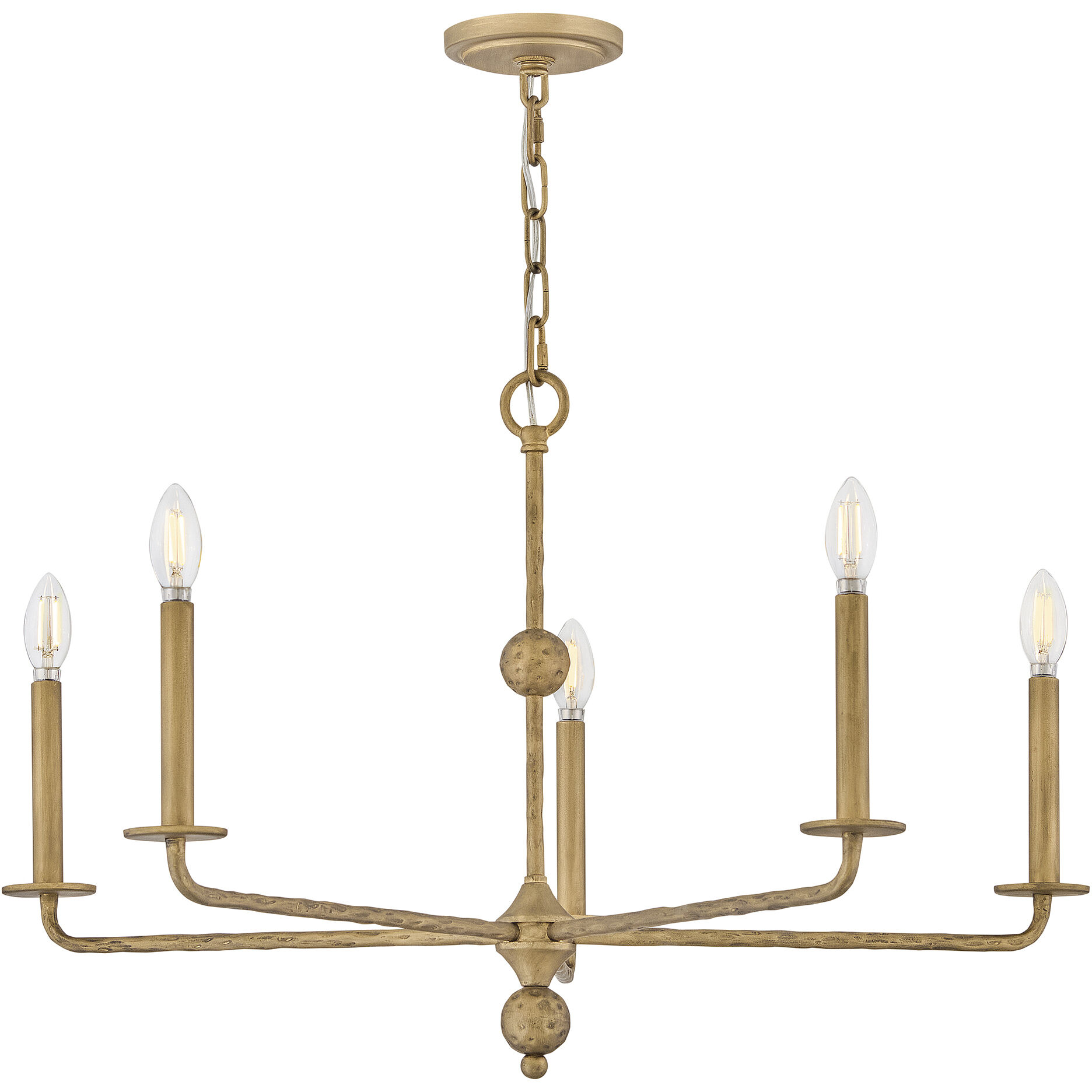 Ansel 5 Light 32 inch Burnished Gold Chandelier Ceiling Light