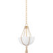Amberley 1 Light 12 inch Vintage Gold Leaf Pendant Ceiling Light