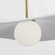 Windsor Smith Mahalo LED 28 inch Hand-Rubbed Antique Brass Pendant Ceiling Light in Matte White