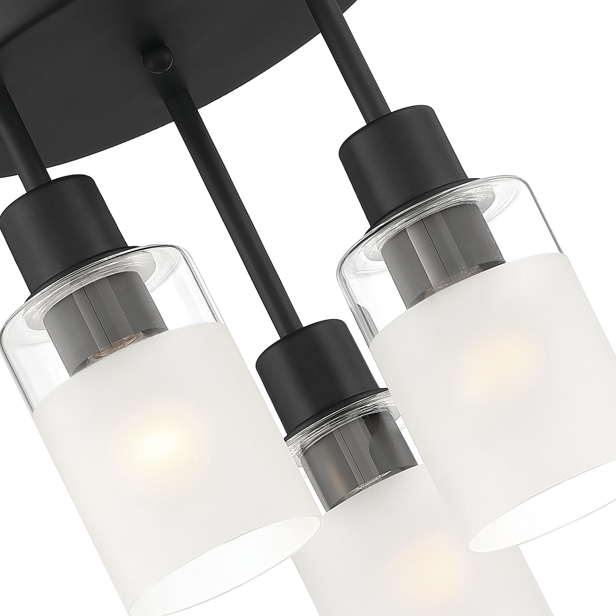 Cedar Lane 3 Light 11 inch Matte Black Semi-Flush Ceiling Light