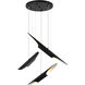 Stylus 6 Light 28.75 inch Matte Black Chandelier Ceiling Light