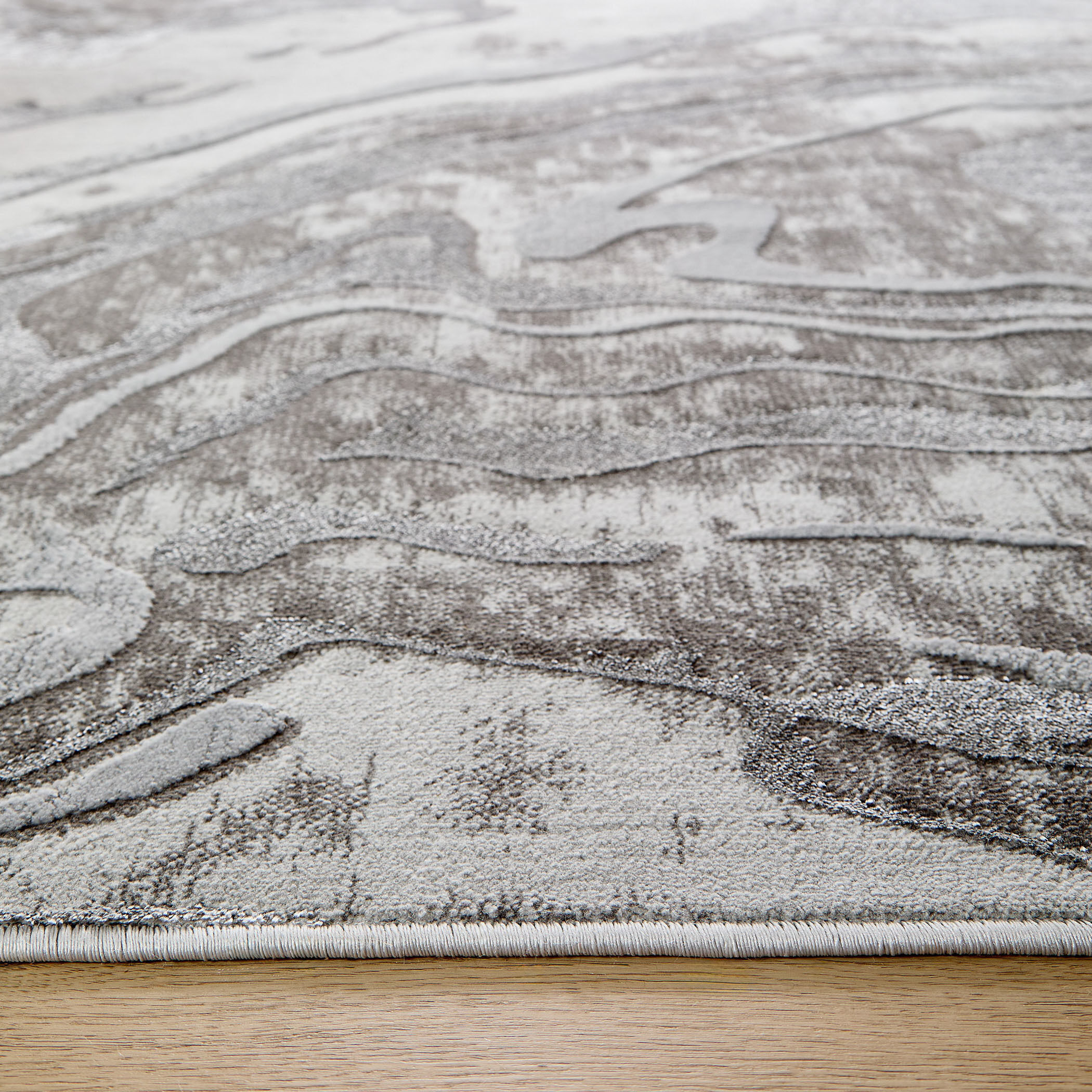 Ayda 36 X 24 inch Black/Grey Rug in 2 x 3
