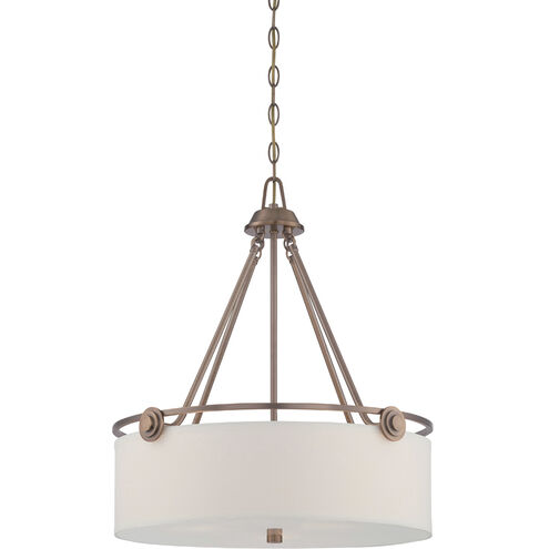 Gramercy Park 3 Light 22 inch Old Satin Brass Pendant Ceiling Light