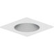 Pearl Haze Reflector / Warm White Flange LED Square Retrofit Reflector with Round Aperture in 2700K, Haze / Warm White, 4" Retrofit