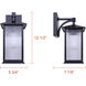 Fernie 1 Light 12.5 inch Matte Black Outdoor Down Light