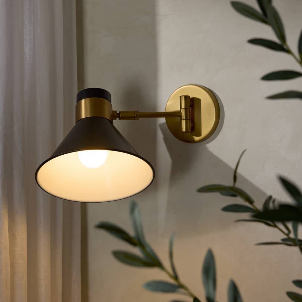 Lane 1 Light Bronze and Antique Brass Sconce Wall Light