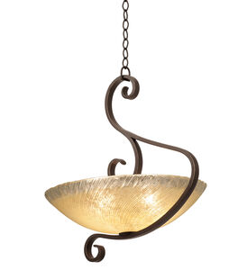 G-Cleft 3 Light 21 inch Pearl Silver Pendant Ceiling Light