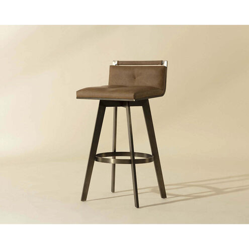 Arizona 35.75 inch Milliken Cognac Swivel Barstool