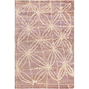 Orinocco 36 X 24 inch Purple and Neutral Area Rug, Jute