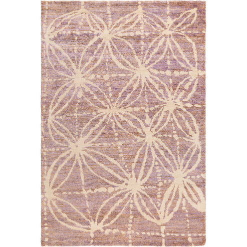 Orinocco 90 X 60 inch Purple and Neutral Area Rug, Jute