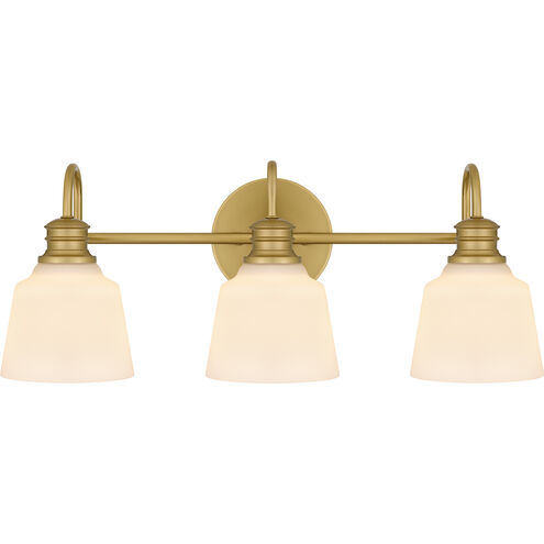 Hinton 3 Light 22 inch Aged Brass Bath Light Wall Light, Large