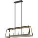 Rosalie 5 Light 12 inch Matte Black and Aged Gold Brass Pendant Ceiling Light