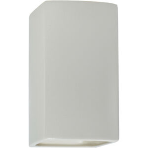 Ambiance Rectangle LED 7.25 inch Matte White ADA Wall Sconce Wall Light, Large