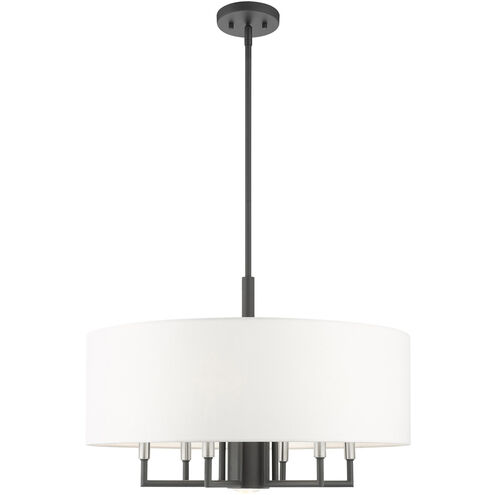 Meridian 7 Light 24 inch Scandinavian Gray Pendant Chandelier Ceiling Light