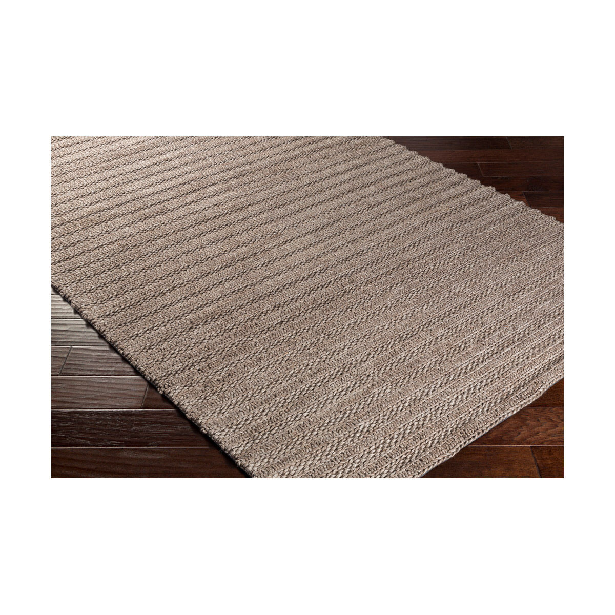 Kindred 96 X 30 inch Medium Gray Rugs, Viscose and Wool