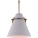 Talia 1 Light Matte Grey and Gold Vanity Light Wall Light