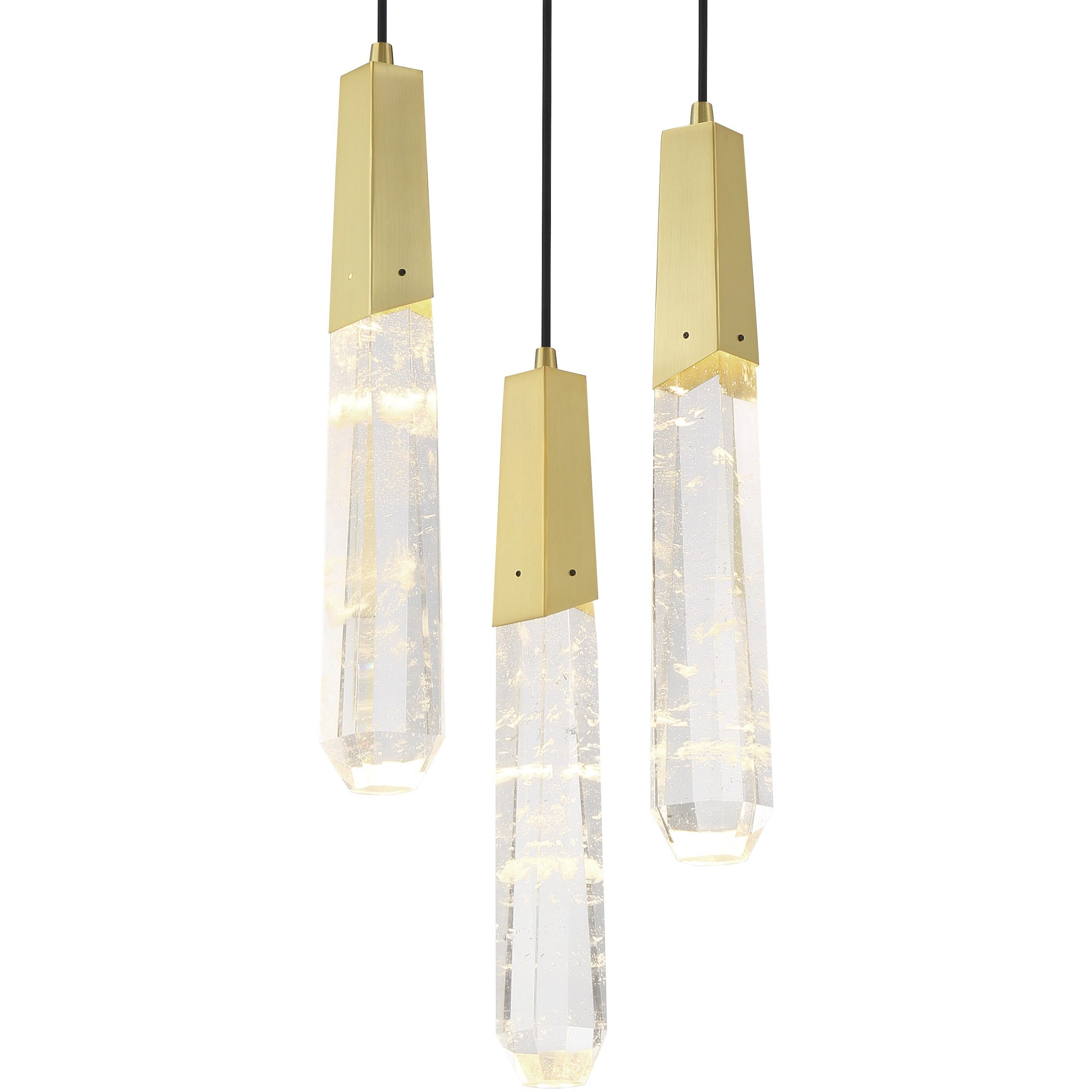 Drifting Droplets LED 11.63 inch Brushed Brass Pendant Ceiling Light