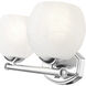 Colette Vanity Wall Light in Chrome