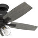 Gatlinburg 44 inch Matte Black with Dark Gray Oak/Matte Black Blades Ceiling Fan